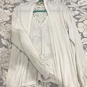 Cream white cardigan